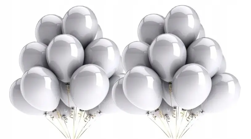 Balony Belbal 17", B150-601, (glossy silver) glossy srebrne, 25szt. - Papiernicze i szkolne