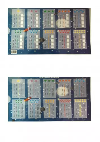 PODKŁADKA DWUSTR.LAM.A2 TABL.MNOŻ GALAKT ART-MAP 9788394567248 - Książki