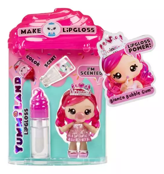 Yummiland. Lipgloss Doll. Bianca Bubble Gum - Zabawki