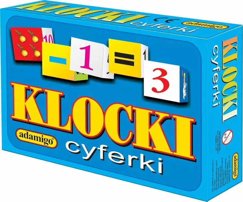 Klocki 12 elementów, cyferki - Zabawki