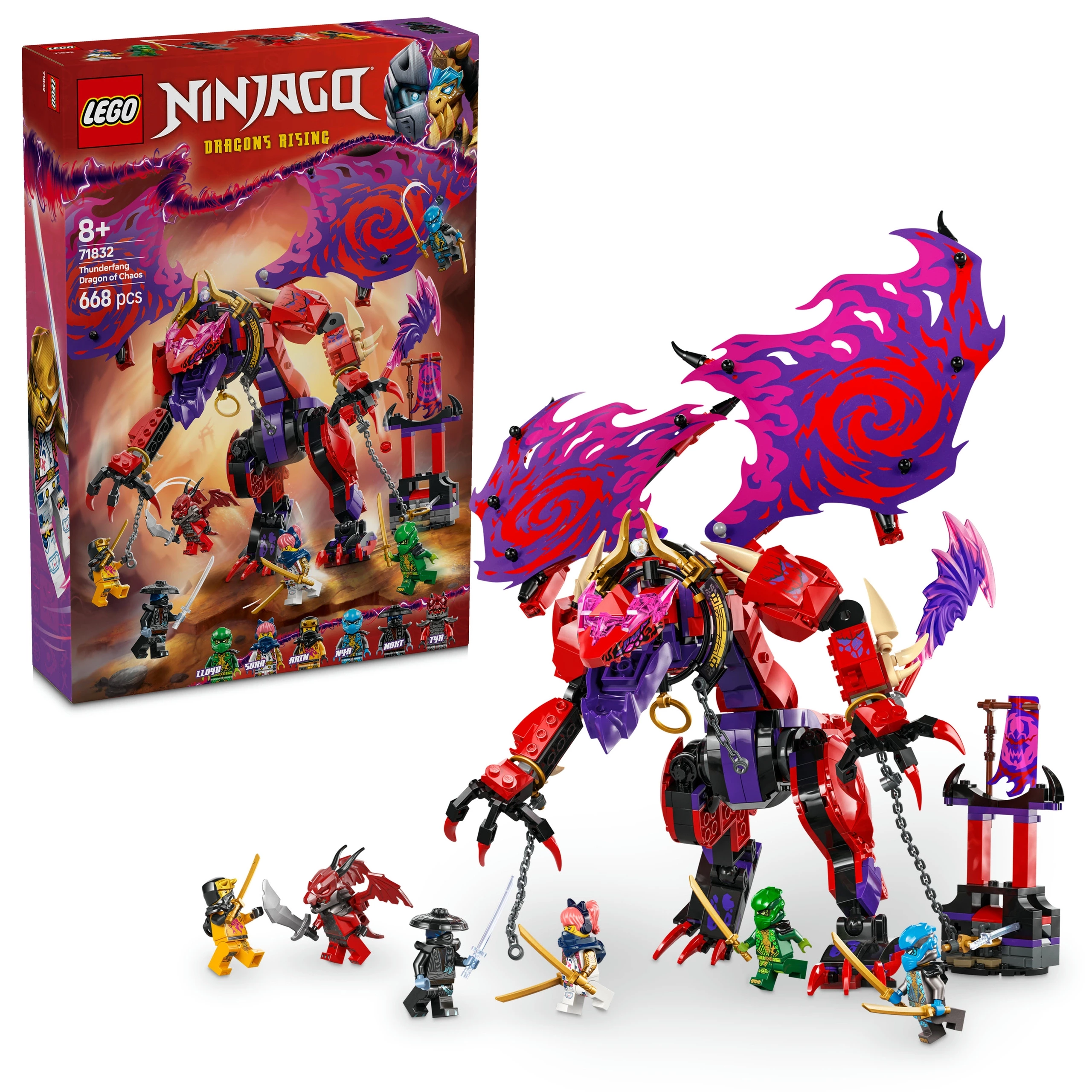 LEGO Ninjago Smok chaosu Kiełogrzmot 71832 - Zabawki