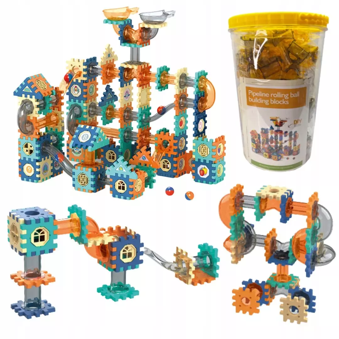 Klocki konstrukcyjne tor kulkowy 246el