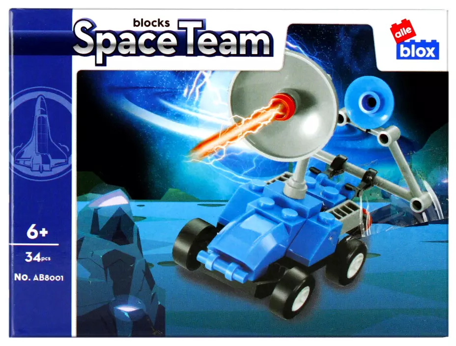 Klocki konstrukcyjne, 34 elementy, Space - Zabawki