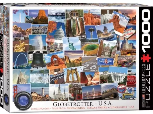 Puzzle 1000 elementów. Globetrotter, USA