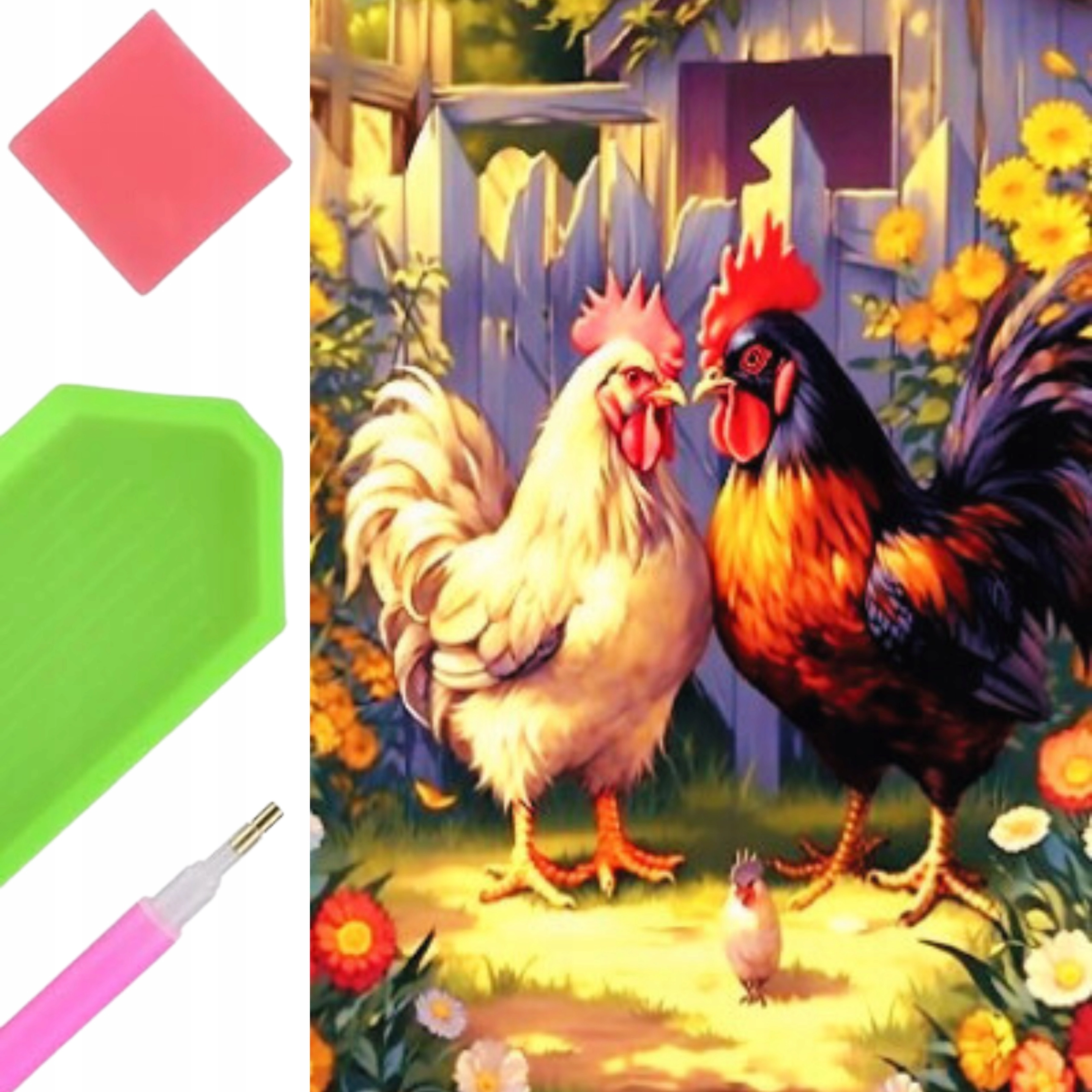 Diamentowa mozaika Kura i kogut 2000302 - Zabawki