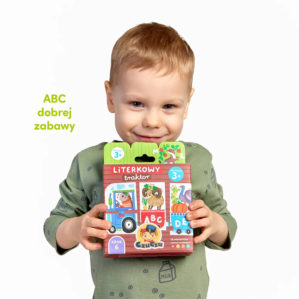 Puzzle CzuCzu 18 elementów. Literkowy traktor - Puzzle