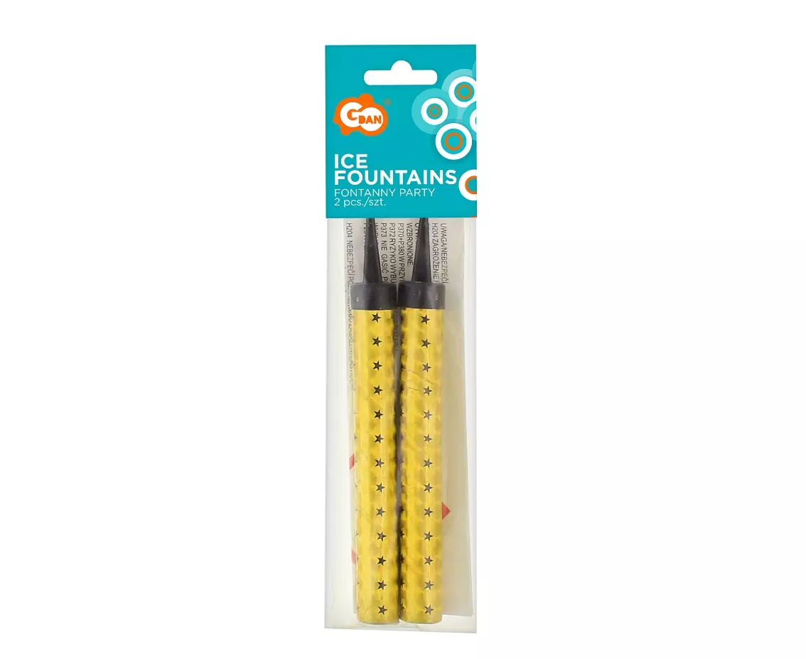 Fontanny tortowe złote, 12 cm (2 sztuki) - Papiernicze i szkolne