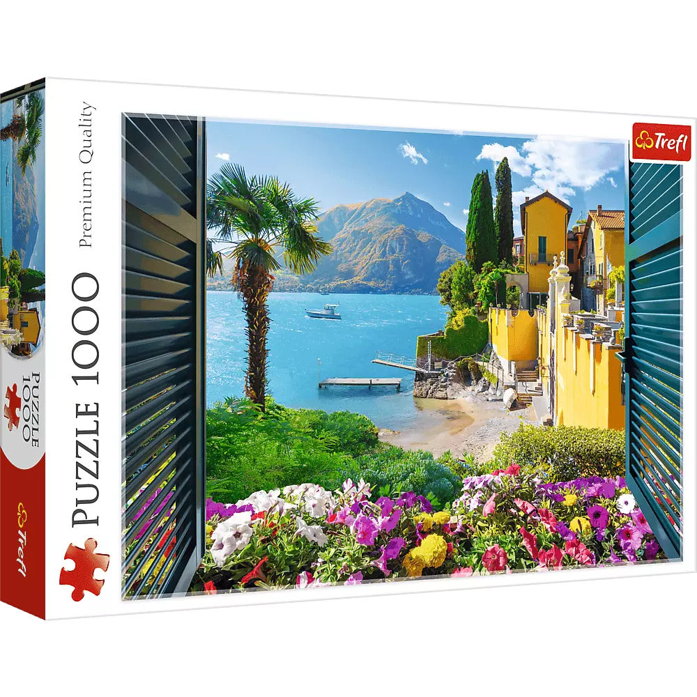 Puzzle 1000 Widok na jezioro Como 10951 - Puzzle