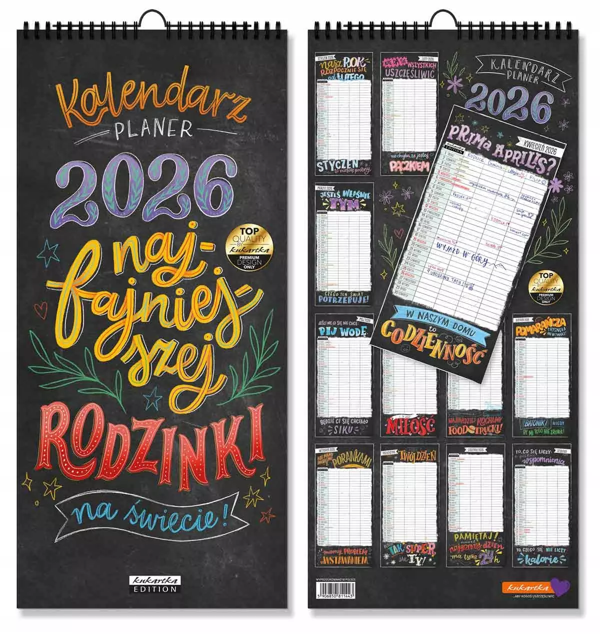 Kalendarz Planer NAJFAJNIEJSZEJ RODZINKI - Książki