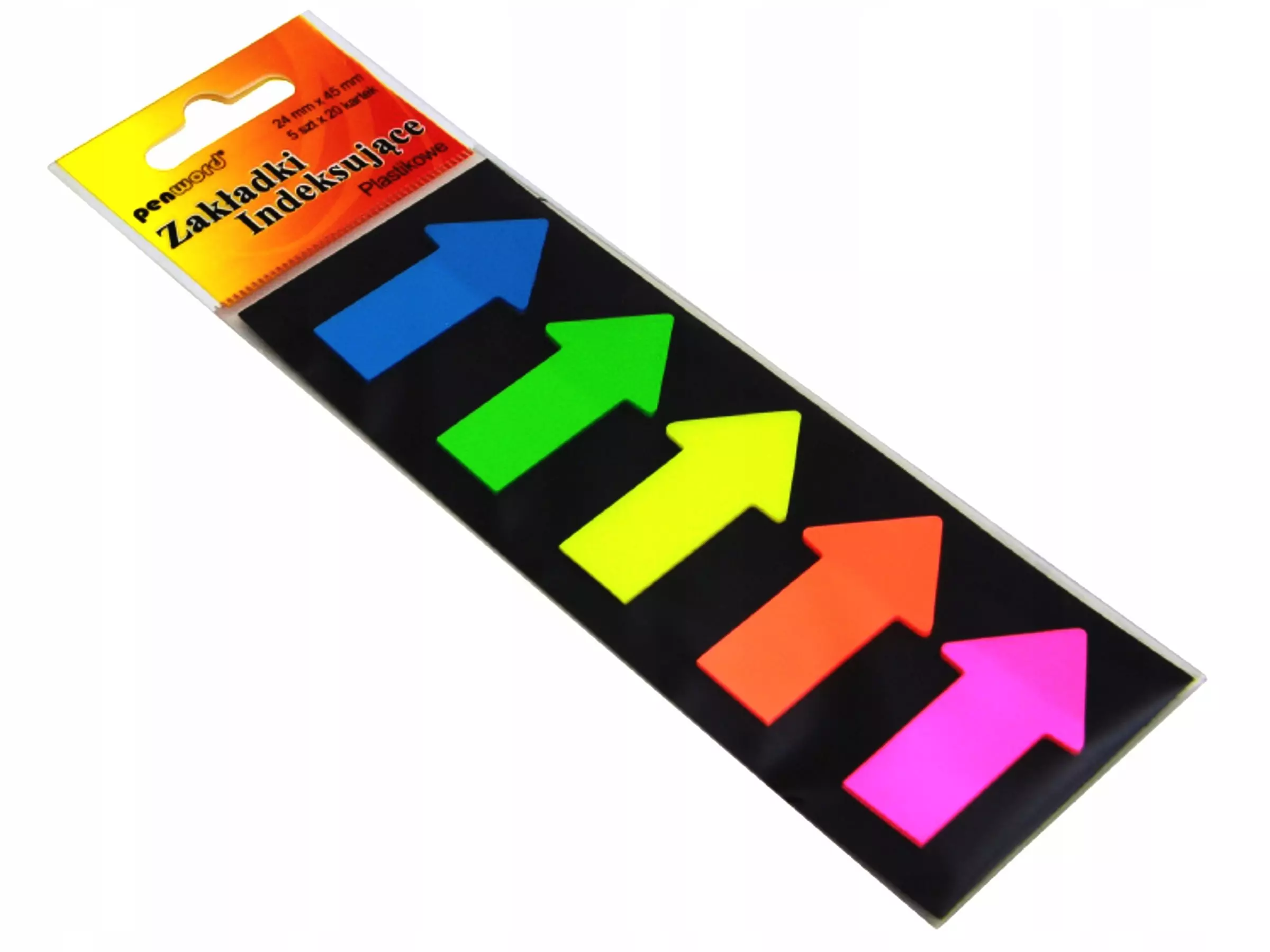 Zakładki indeksujące 24x45mm 5x20szt strzałki - Papiernicze i szkolne