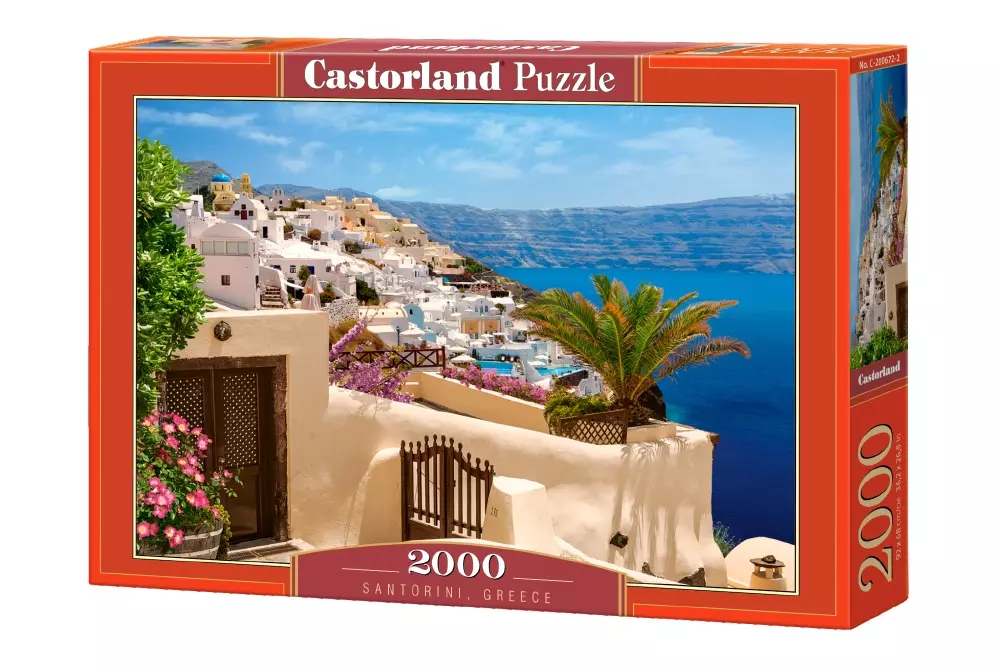 Piękne puzzle z widokiem na Santorini w Grecji – Castorland 2000 elementów