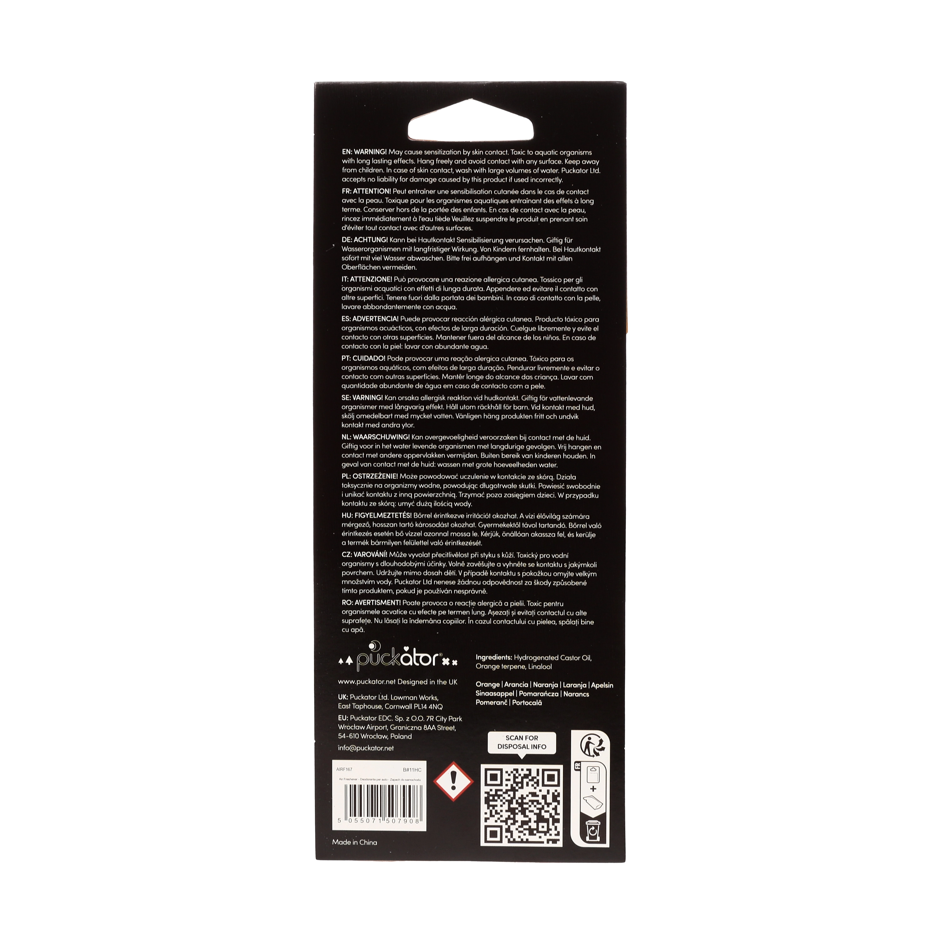 Odświeżacz powietrza - Pomarańcza -Day of the Dead - Zabawki