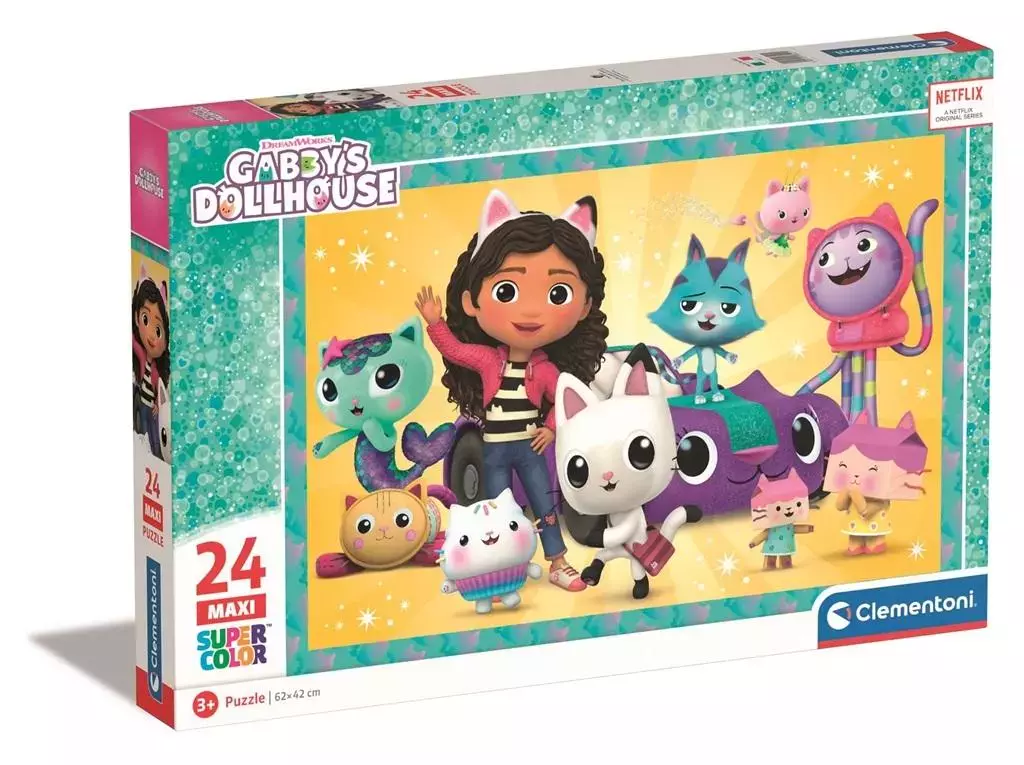 Puzzle 24 Maxi Super Kolor Gabby's Dollhouse - Clementoni
