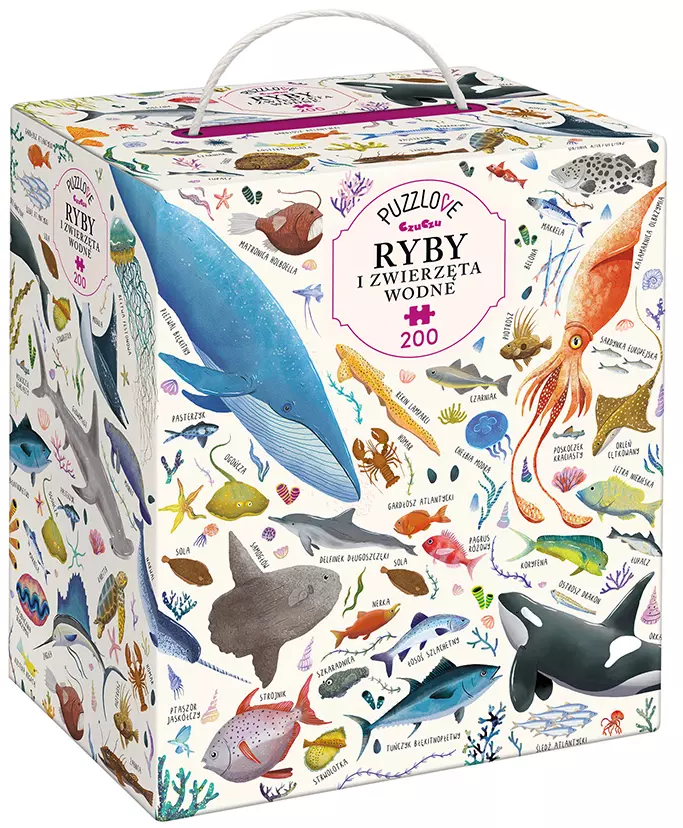 Puzzlove CzuCzu 200 elementów. Ryby i zwierzęta wodne - Puzzle