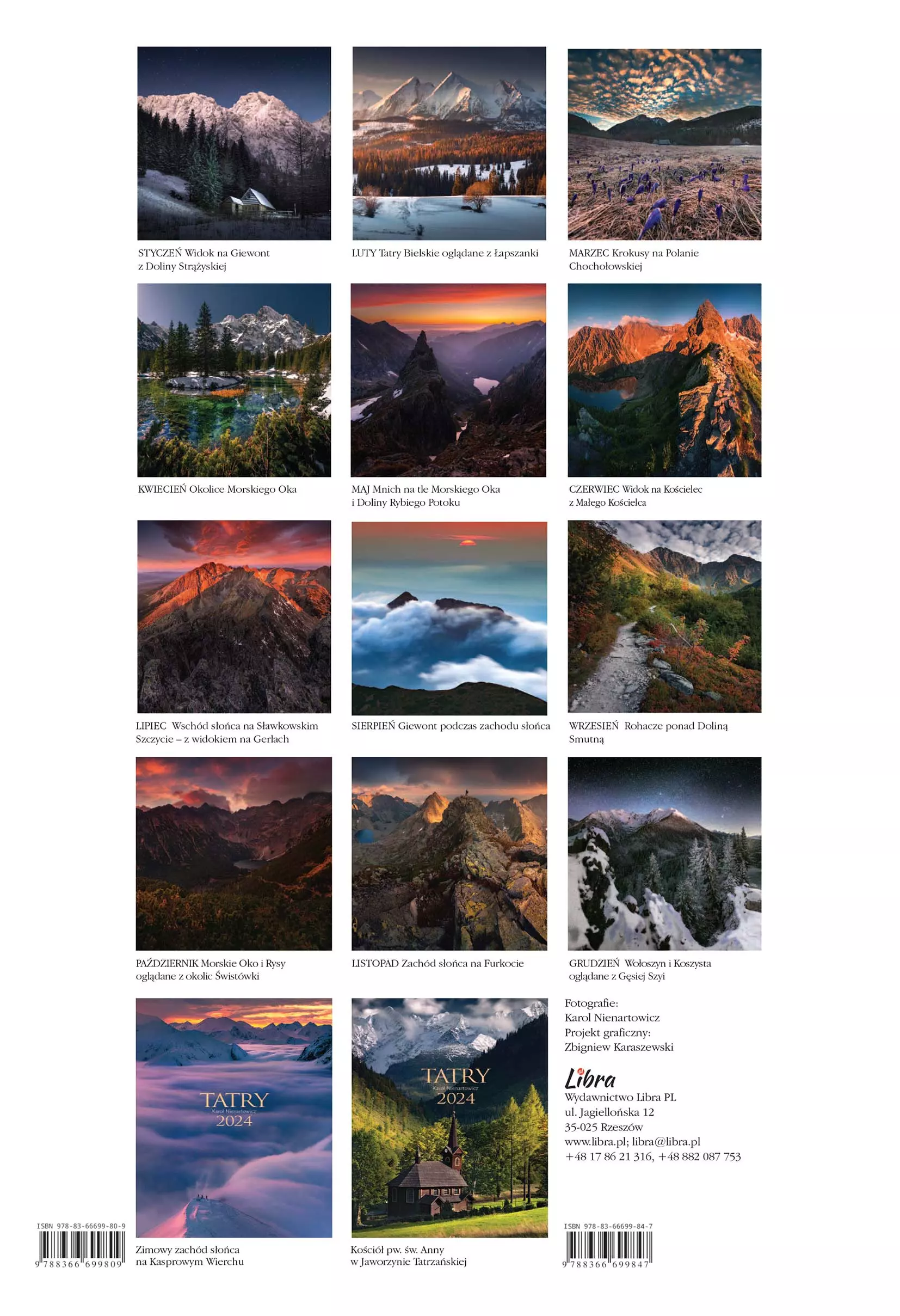 Kalendarz 2024. Tatry - Książki