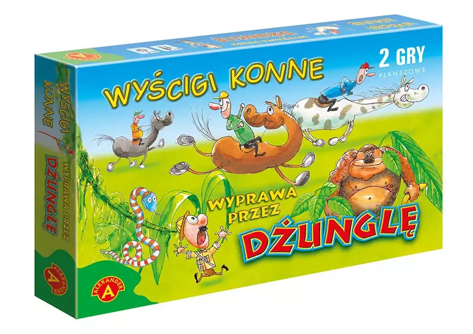 Wyścigi konne / Wyprawa przez dżunglę. Zestaw 2 gier - Gry