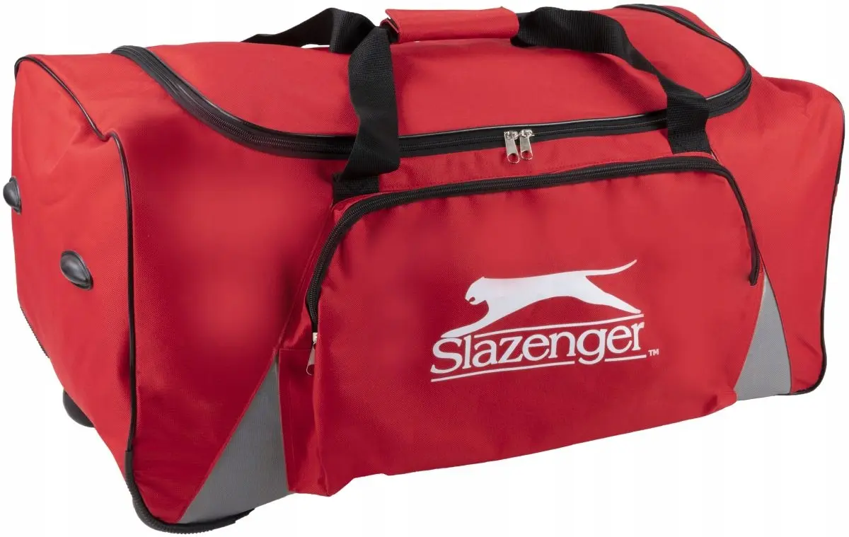 Torba Sportowa Podróżna z Kółkami Slazenger Czerwona - Elektronika i akcesoria