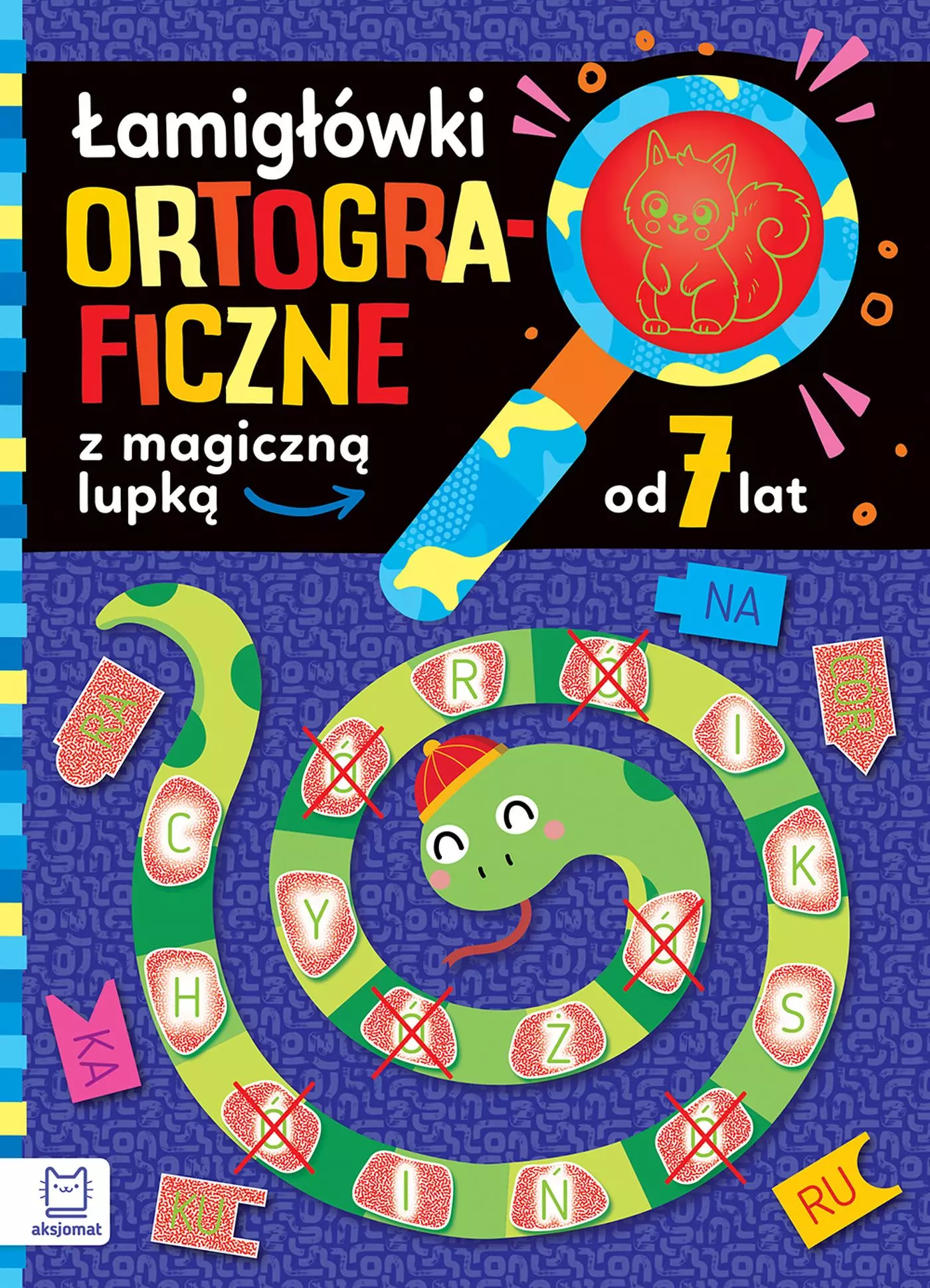 Łamigłówki ortograficzne z magiczną lupką od 7 lat - Książki