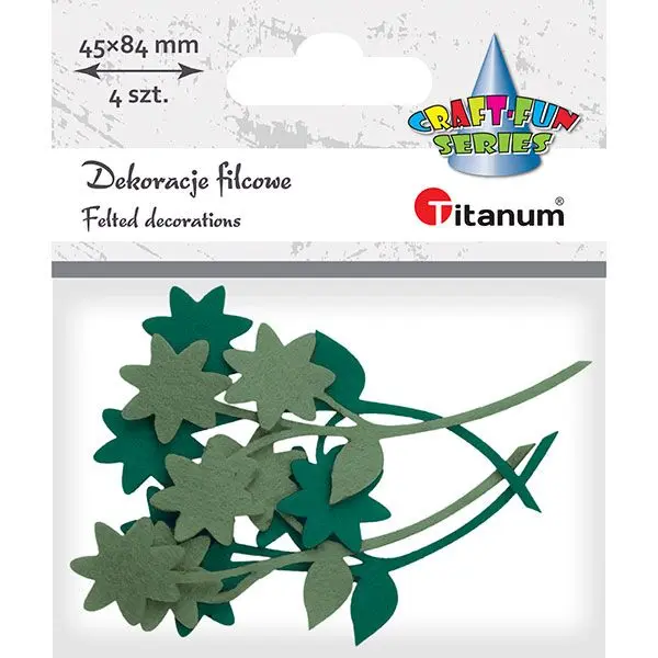 Ozdoba filcowa Craft-Fun Series kwiaty z gałązką Titanum (19YJ-007) - Elektronika i akcesoria