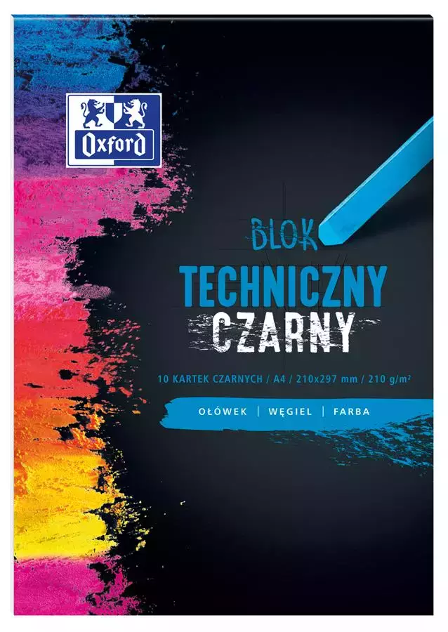 Blok techniczny Oxford A4 10 kartek, czarny - Papiernicze i szkolne