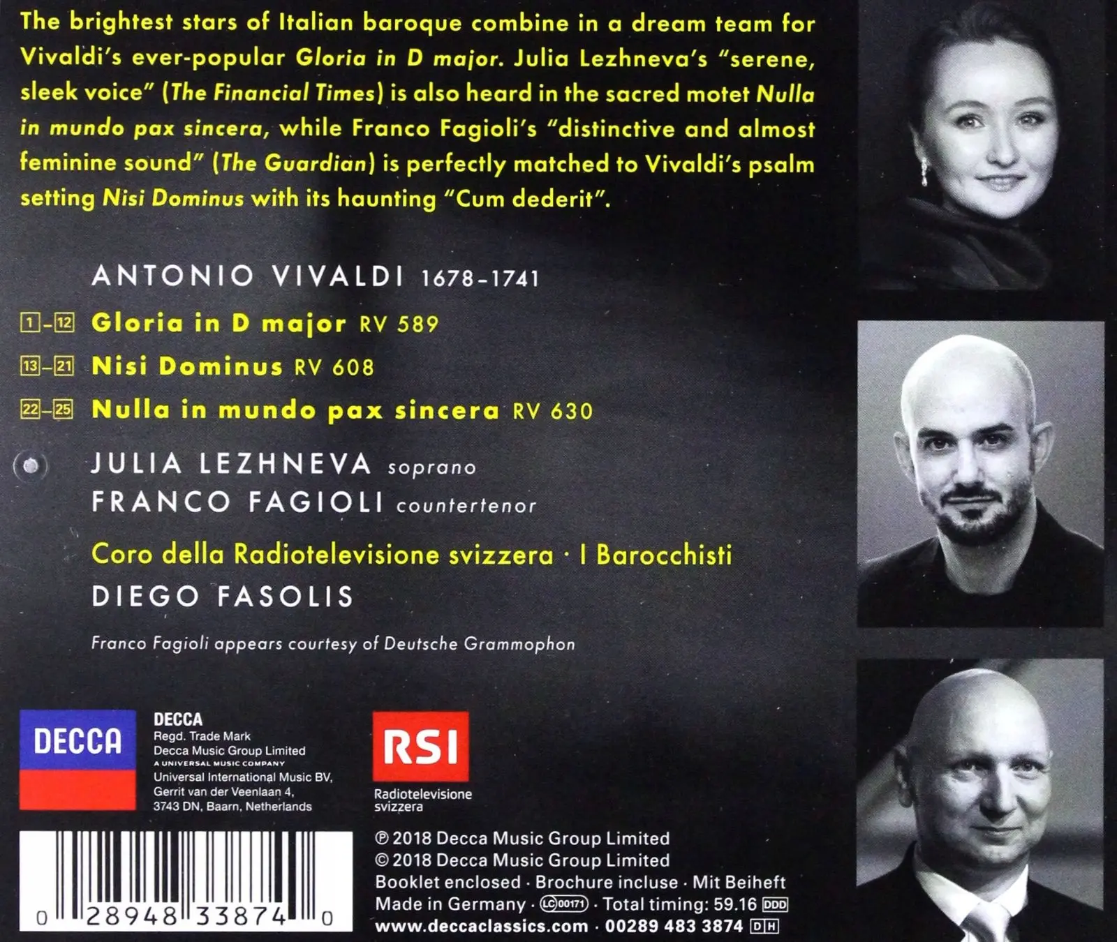 Vivaldi Gloria, CD - Muzyka