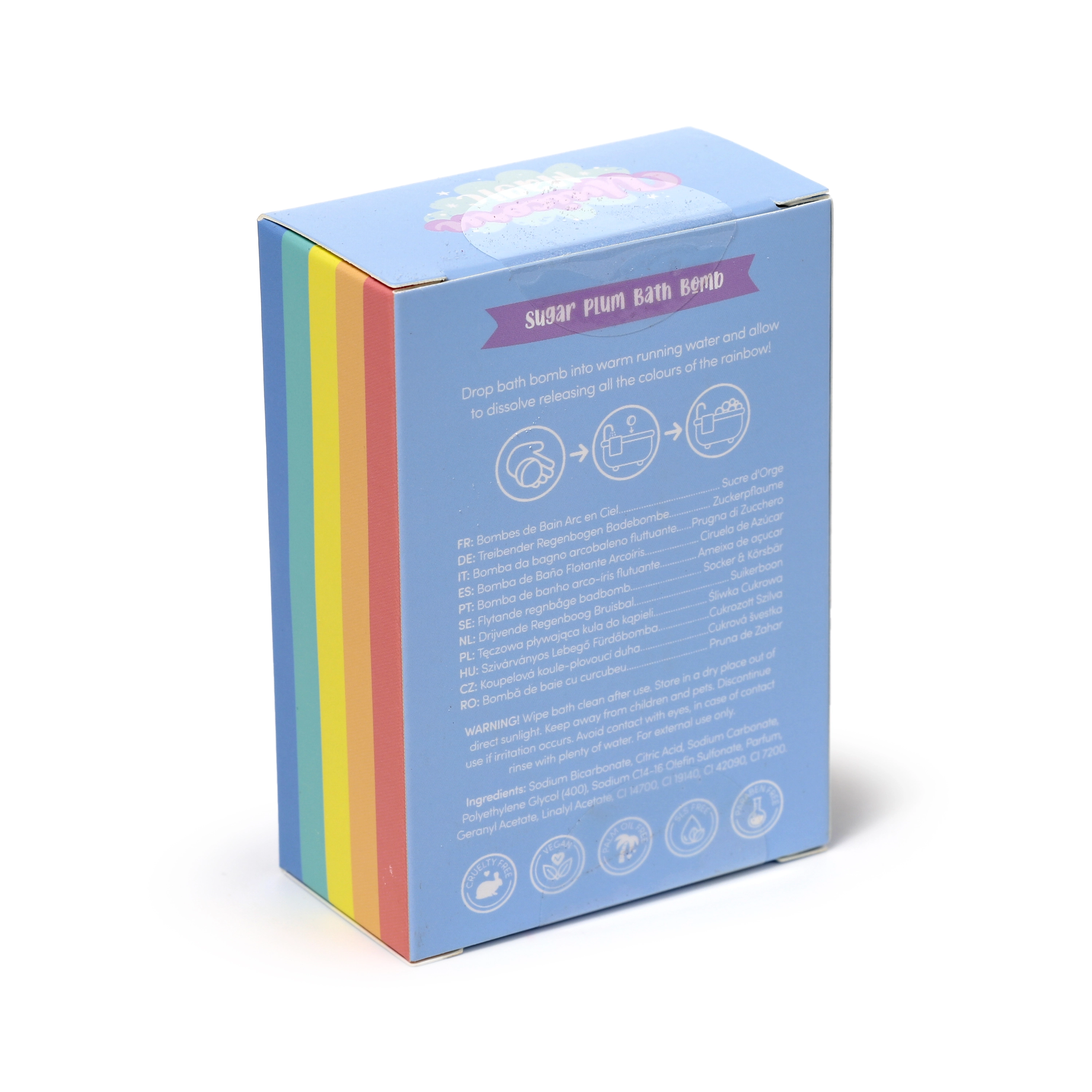 Kula do kąpieli, ręcznie robiona - Jednorożec z tęczą - Mama i dziecko