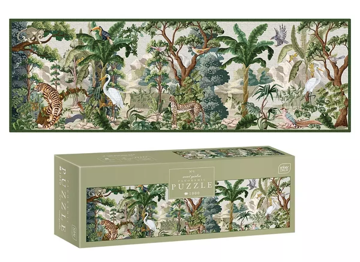 Puzzle panoramiczne 1000 elementów. Tajemniczy ogród 1 - Puzzle
