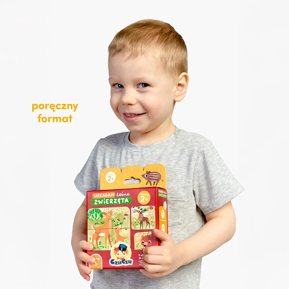 Puzzle CzuCzu 5w1. Układam leśne zwierzęta - Puzzle