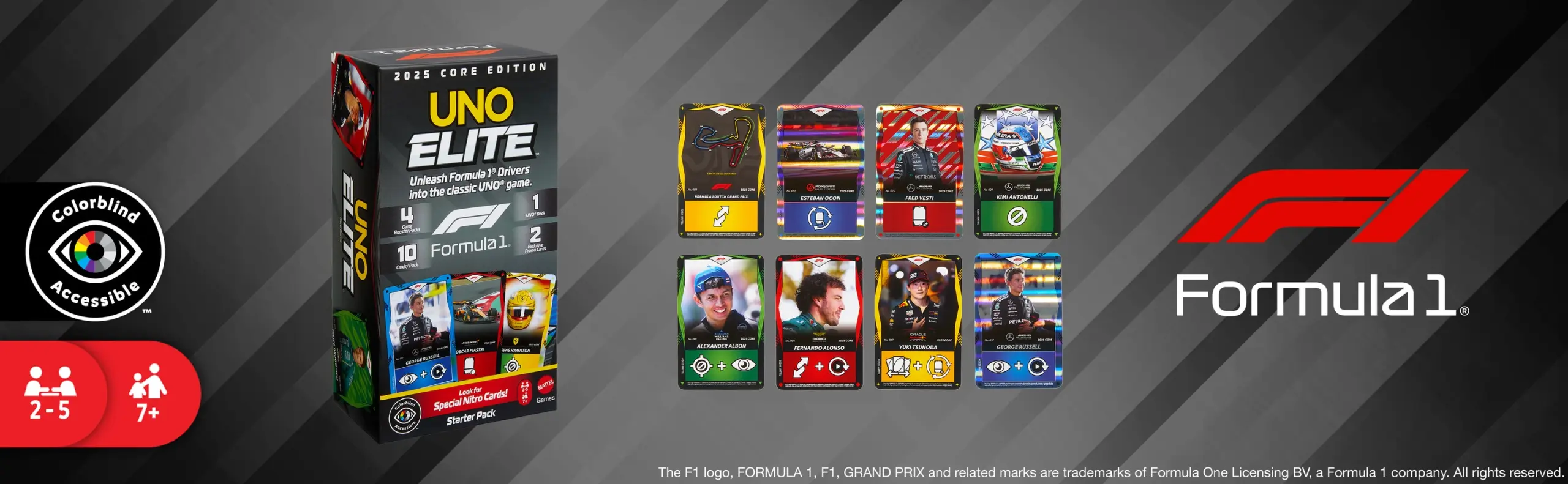 UNO Elite Formuła 1 Edycja podstawowa Starter Pack Zestaw startowy Mattel - Gry