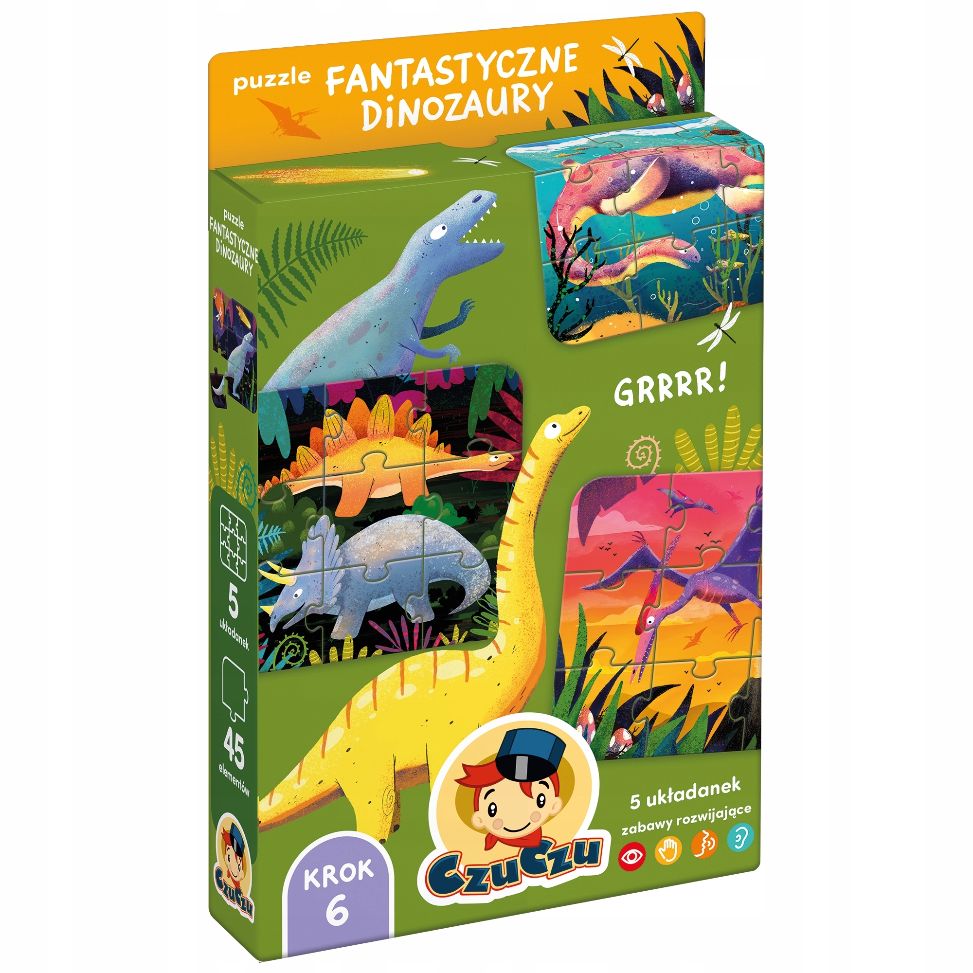 CzuCzu. Puzzle 45 elementów. Fantastyczne dinozaury - Puzzle