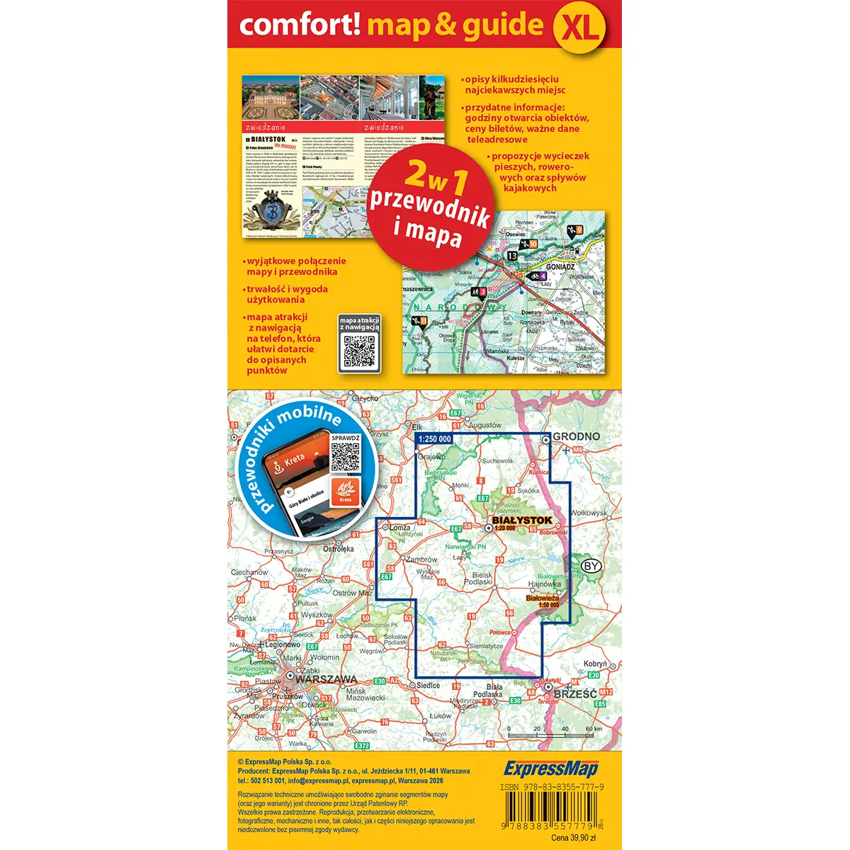 Podlasie. Laminowany map&guide XL. 2w1. Przewodnik i mapa - Książki