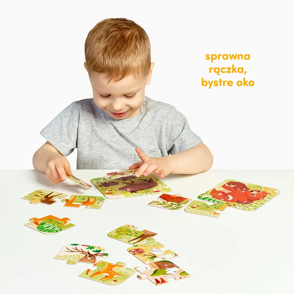 Puzzle CzuCzu 5w1. Układam leśne zwierzęta - Puzzle