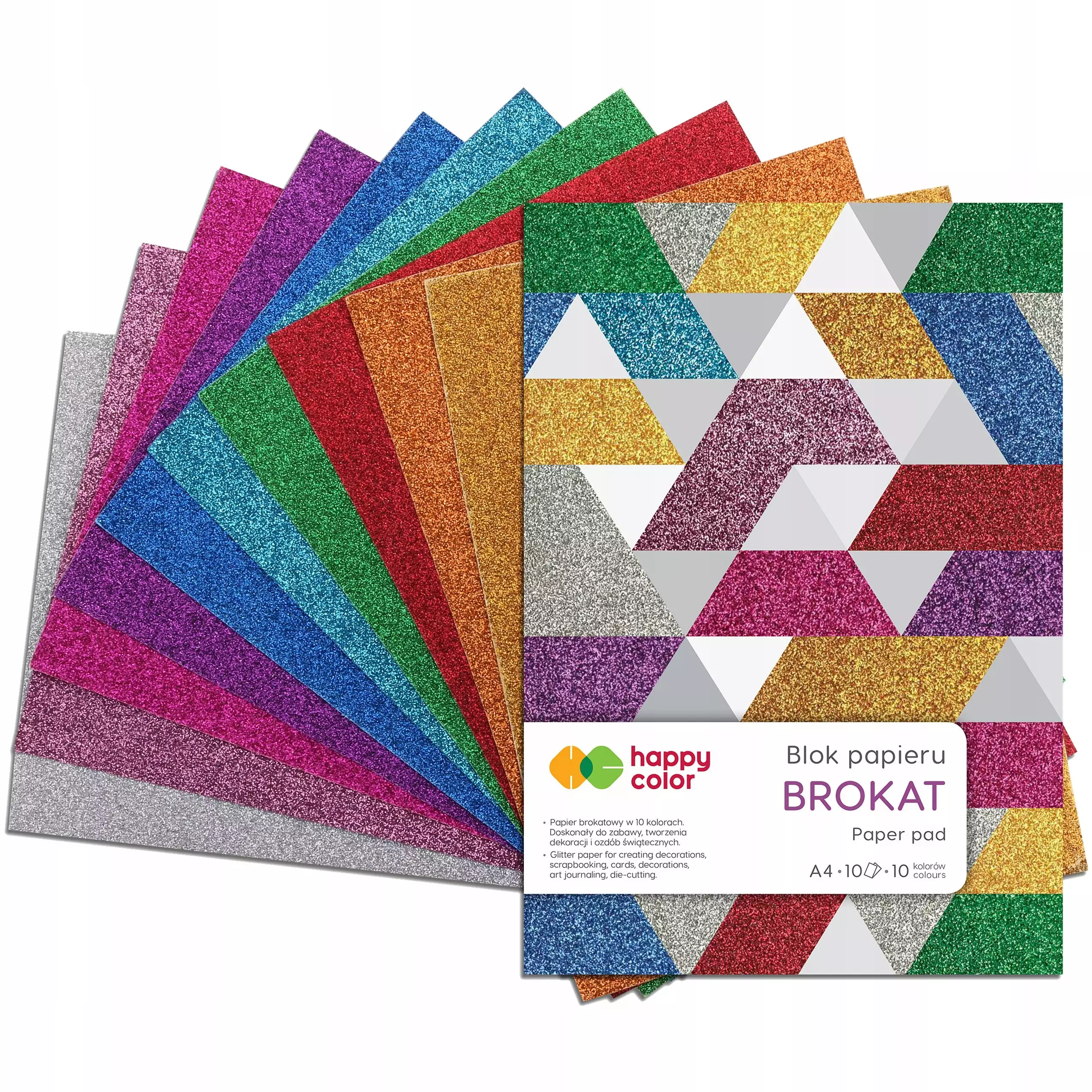 Blok A4/10K Brokat 150g HAPPY COLOR - Papiernicze i szkolne