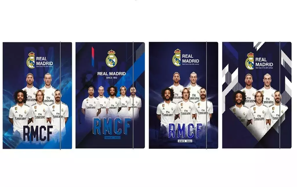 Teczka z gumką A4, Real Madrid 5, mix wzorów - Papiernicze i szkolne