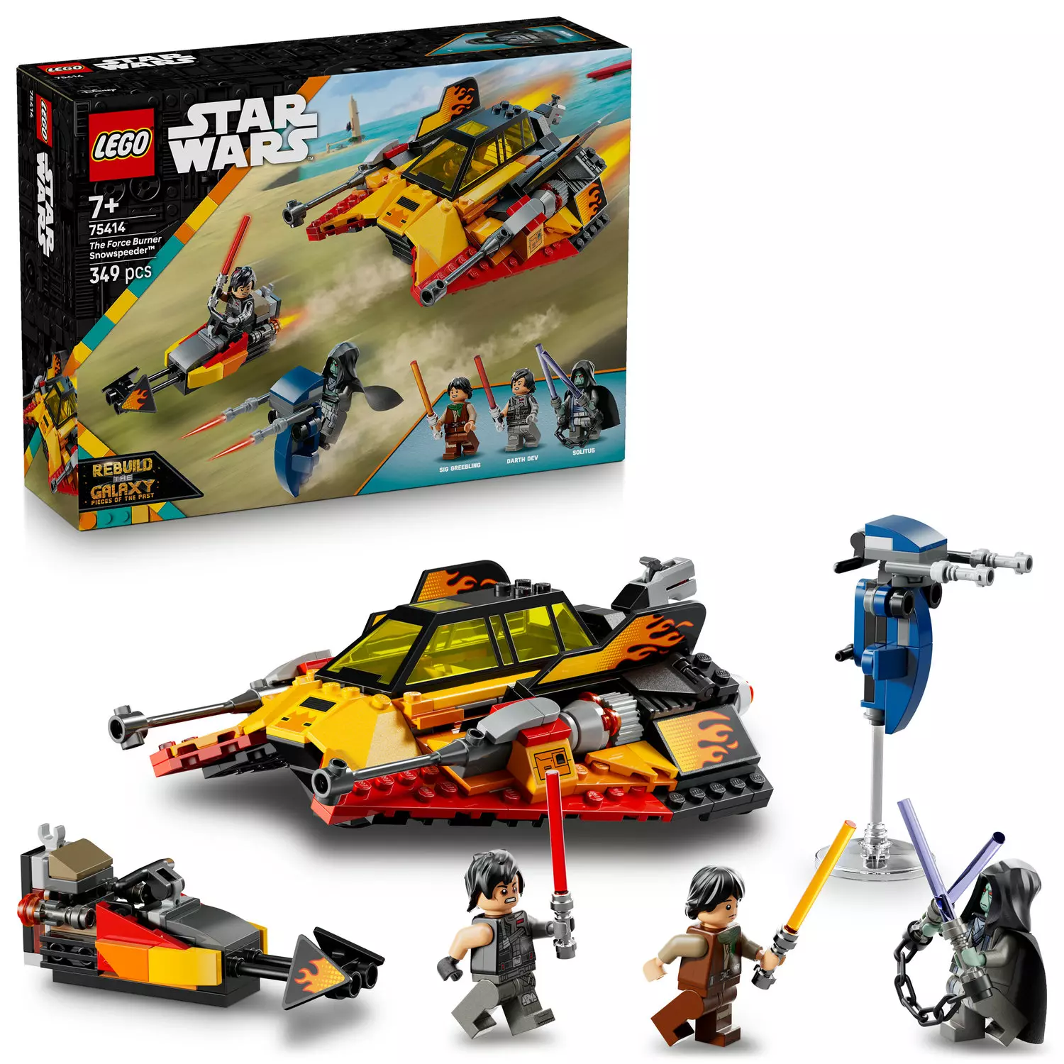 LEGO Star Wars™ Płomienny śmigacz śnieżny 75414 - Zabawki