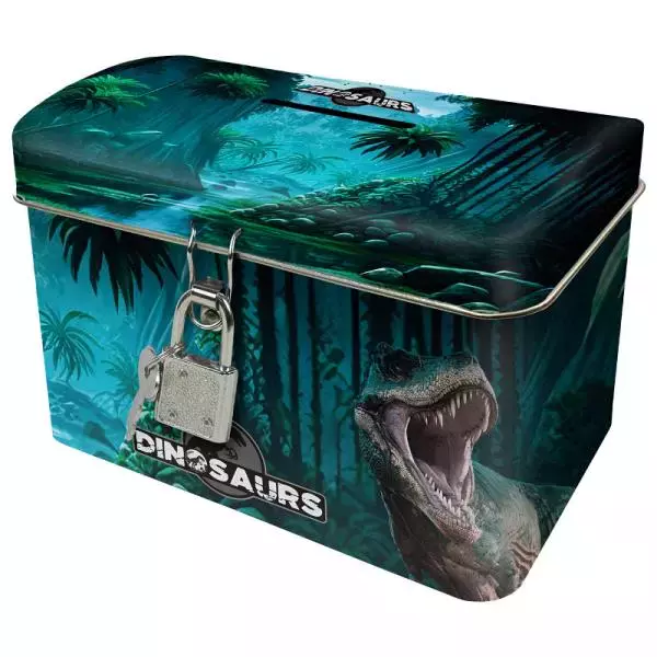 Skarbonka Met Zam Kuferek Dinozaur A 19 Derform Fol - Papiernicze i szkolne