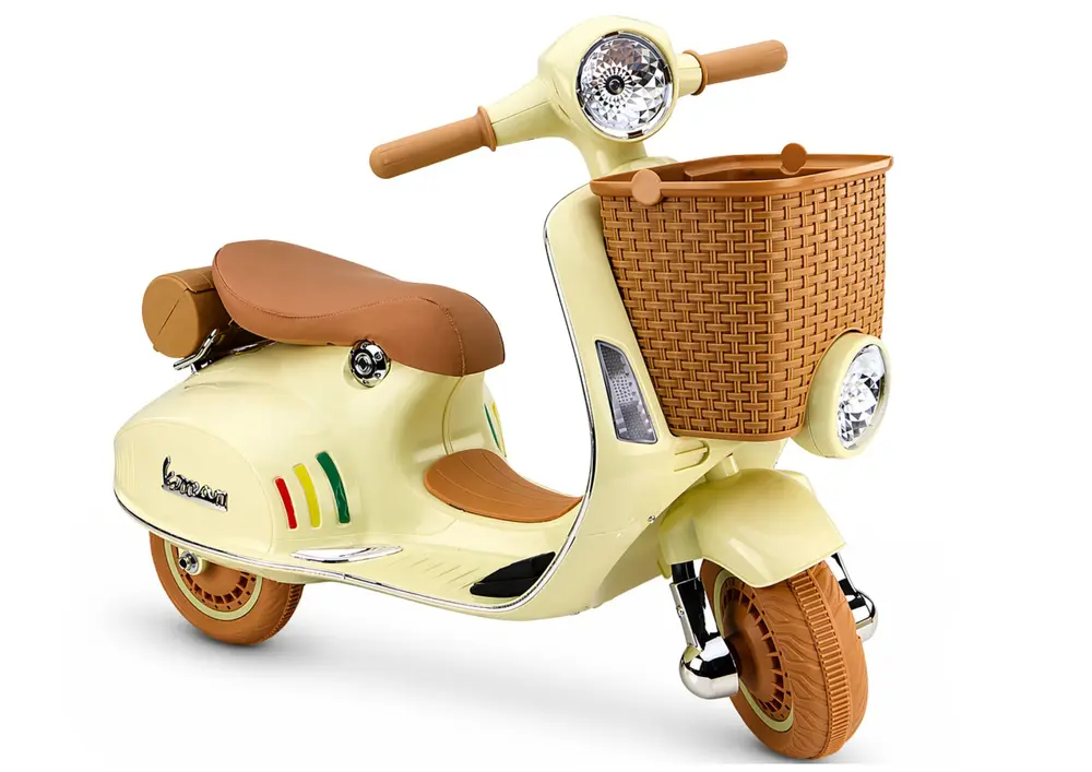 Skuter Na Akumulator Vespa XW-03 35W Beżowa - Zabawki