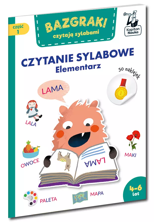 Bazgraki czytają sylabami. Czytanie sylabowe. Elementarz - Książki