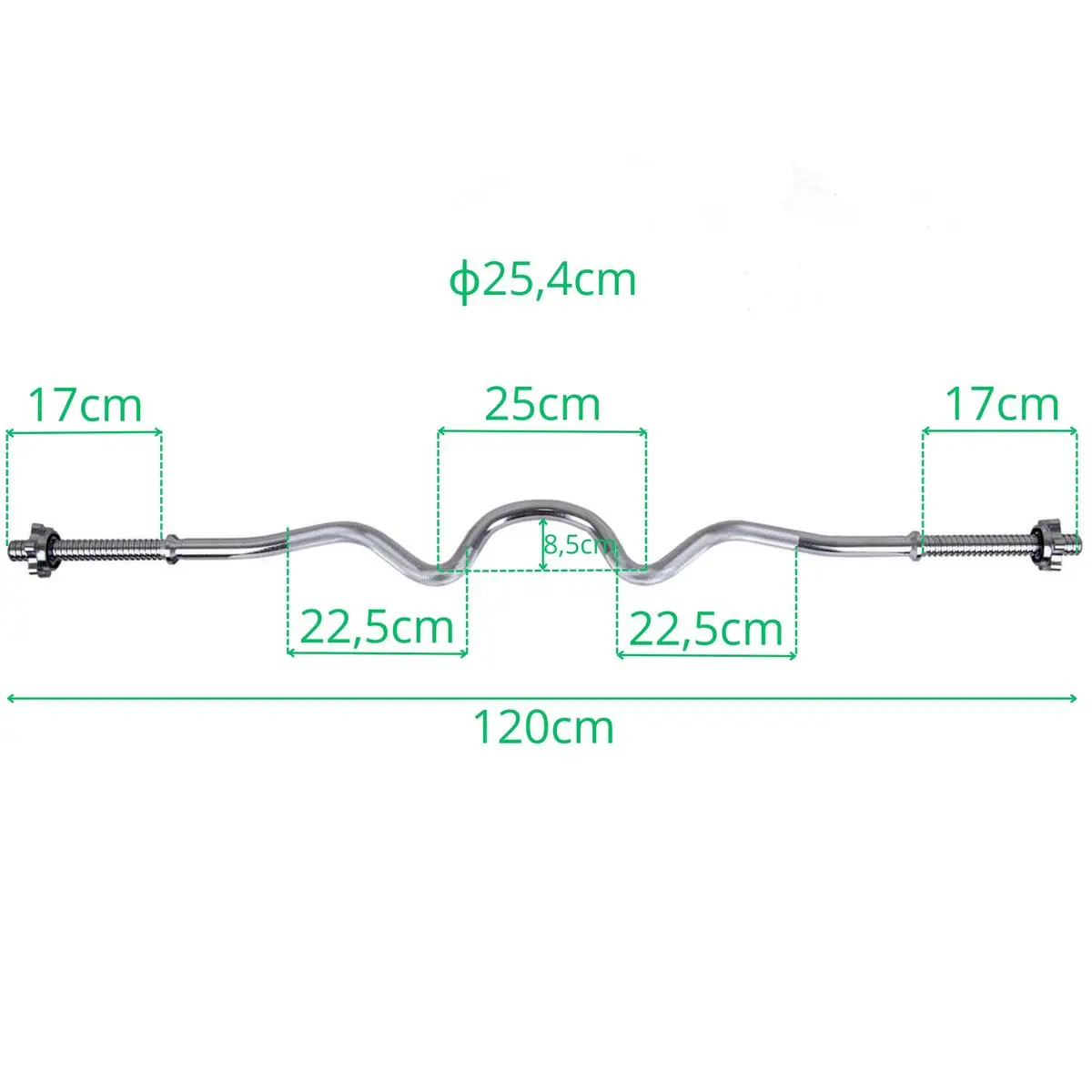 Gryf Mocno Łamany 120 Cm Enero Fit fi25,4 Mm - Zabawki