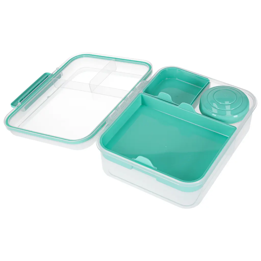 Lunch box śniadaniówka pudełko śniadaniowe z przegródkami dzielone 2200ml miętowe - Elektronika i akcesoria
