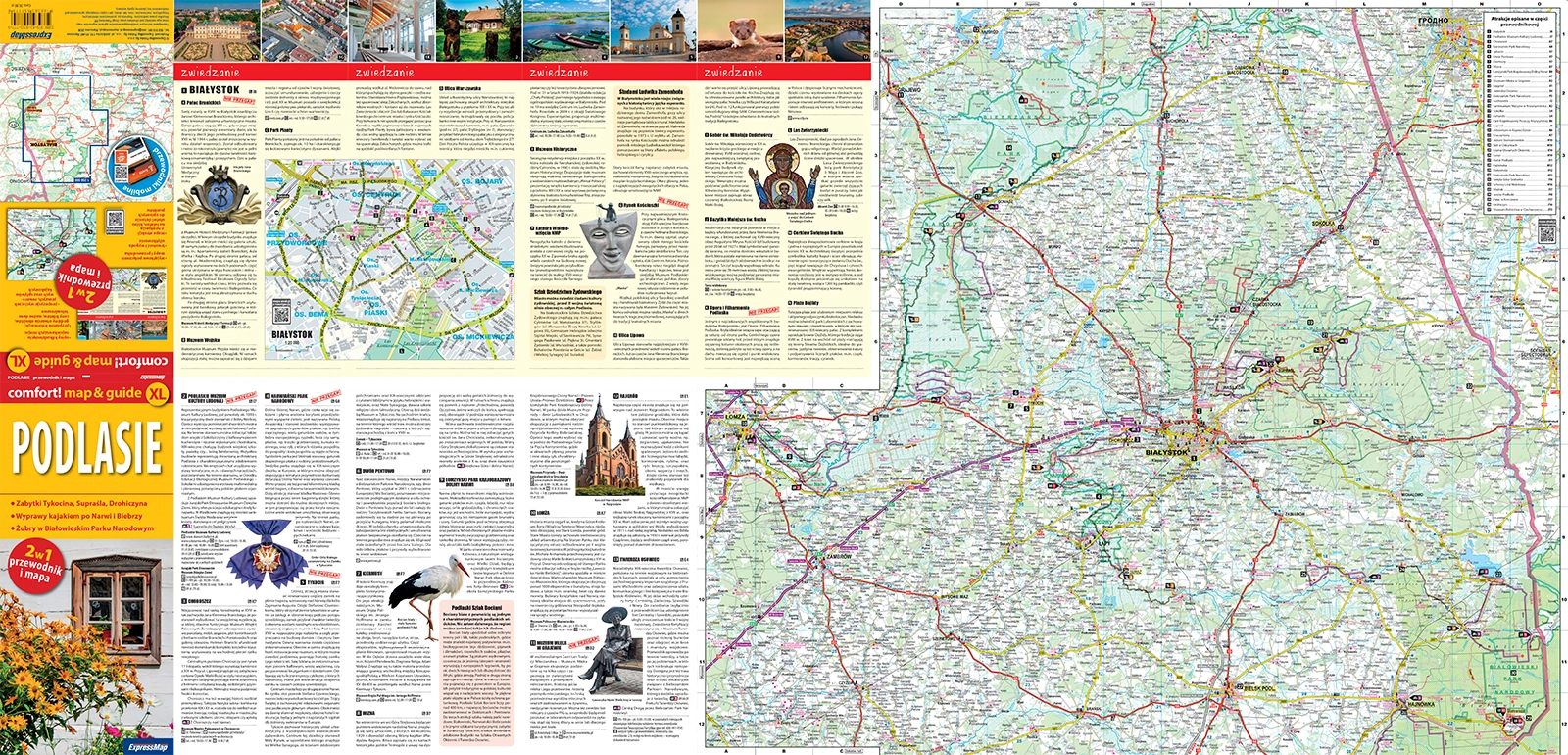 Podlasie. Laminowany map&guide XL. 2w1. Przewodnik i mapa - Książki
