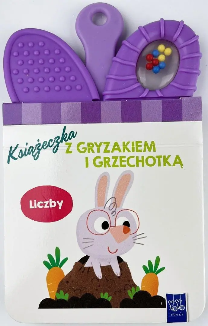 Książeczka z gryzakiem i grzechotką. Liczby - Książki