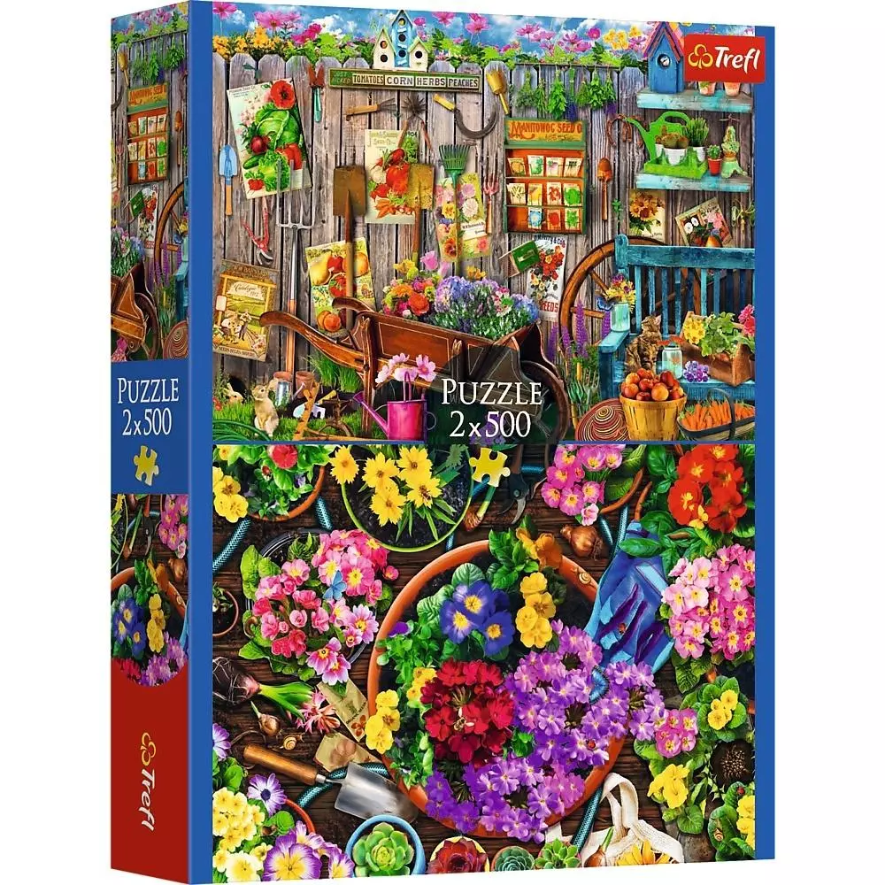 Puzzle 2x500 Prace w ogrodzie TREFL - Puzzle