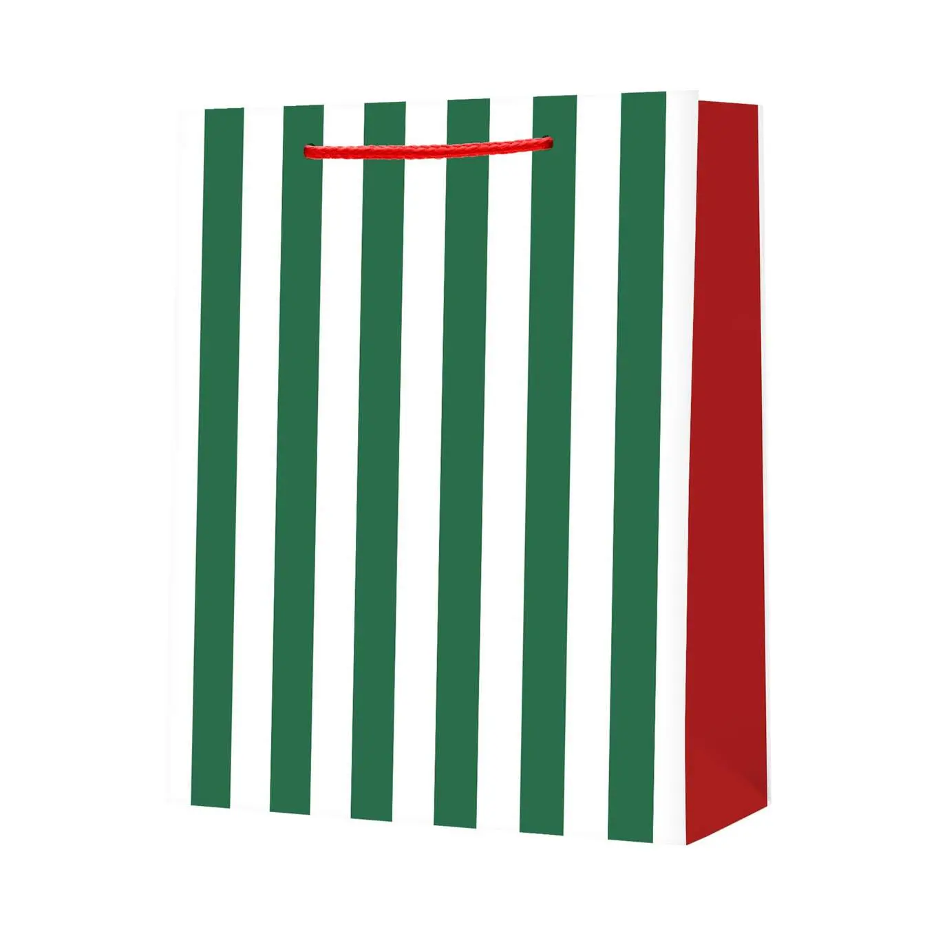 Torba prezentowa STRIGO PARTY w biało-zielone paski,17,9x22,5x10 - Papiernicze i szkolne