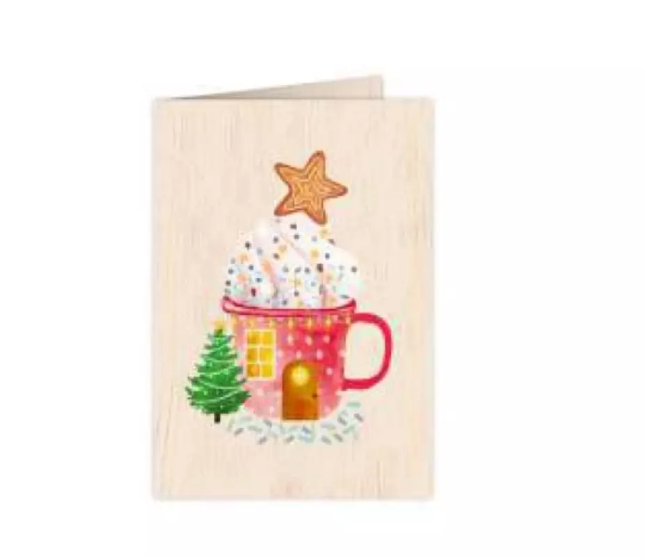 Karnet drewniany C6 + koperta Święta Chata - Książki