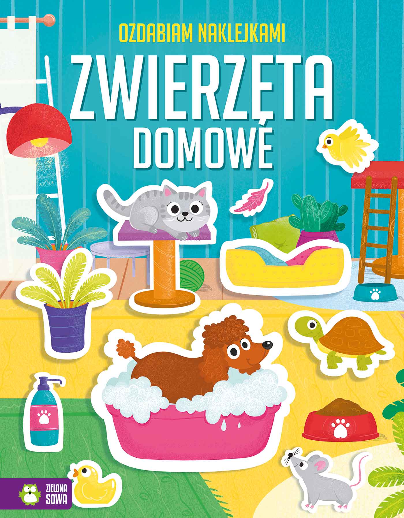 Ozdabiam naklejkami. Zwierzęta domowe - Książki