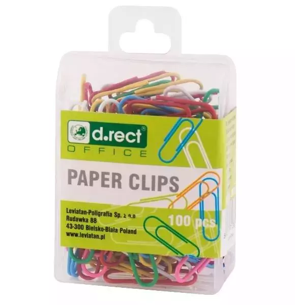 Spinacze kolorowe 28 mm (100 sztuk) - Papiernicze i szkolne