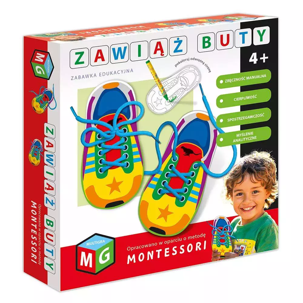 Montessori. Zawiąż buty - Zabawki