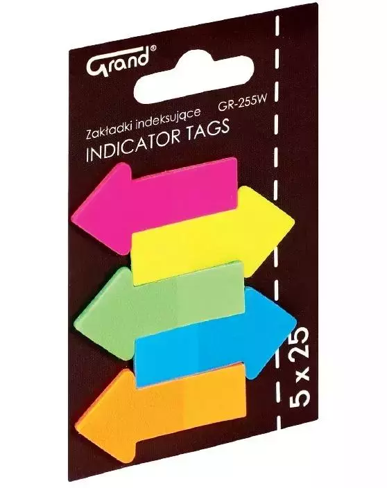 Zakładki indeksujące strzałki GR-255W GRAND - Papiernicze i szkolne