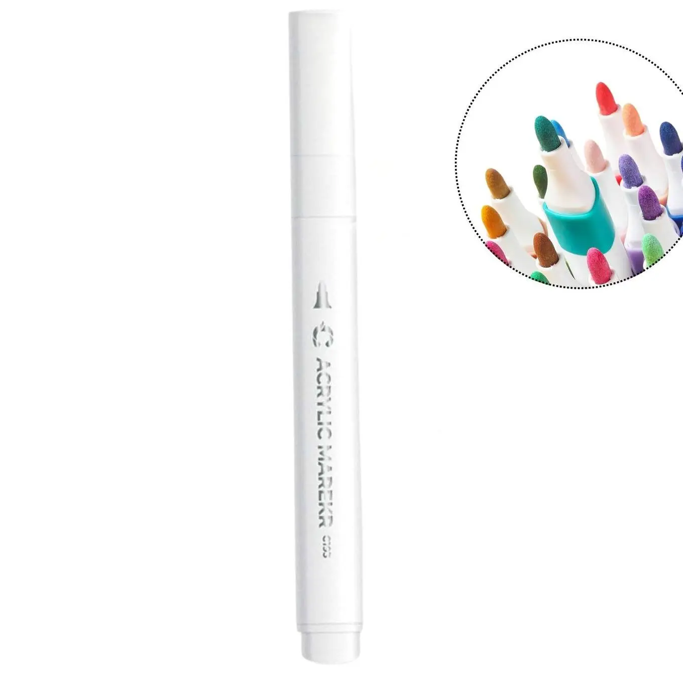 Marker akrylowy Deli biały wodoodporny uniwersalny - Papiernicze i szkolne